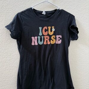 ICU Nurse Black T-Shirt